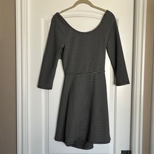 Black and white stripe dress